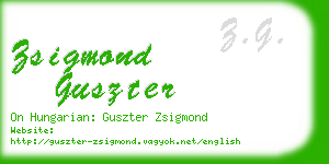 zsigmond guszter business card